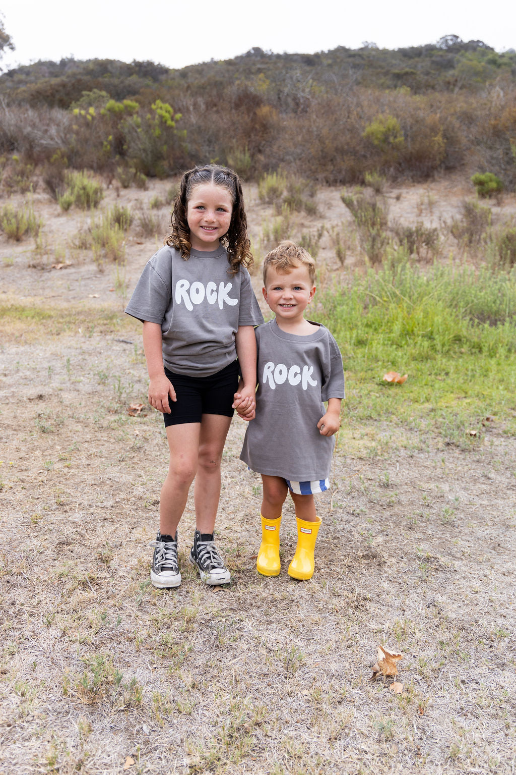 ROCK Values Kid's Tee - Washed Gray