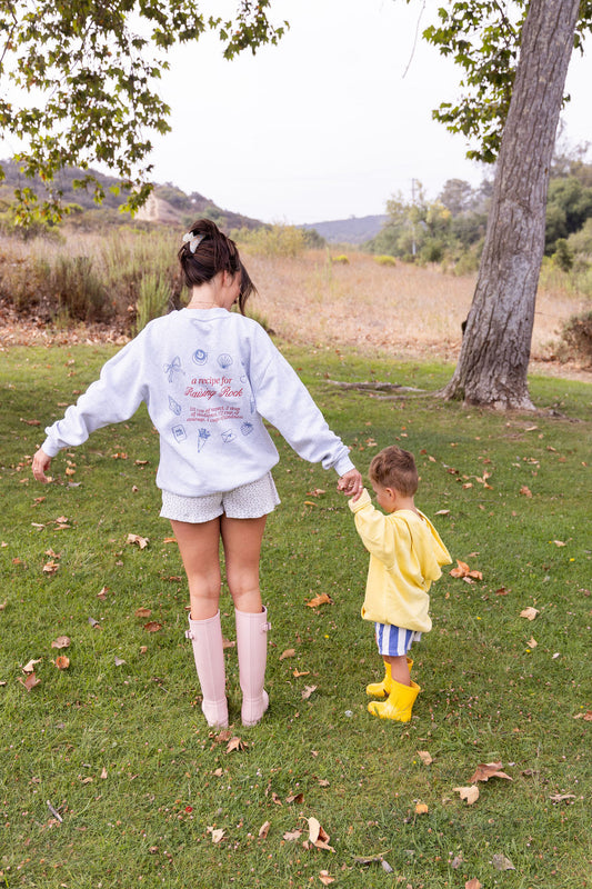 Small Steps Strong Character Sweatshirt - White Heather