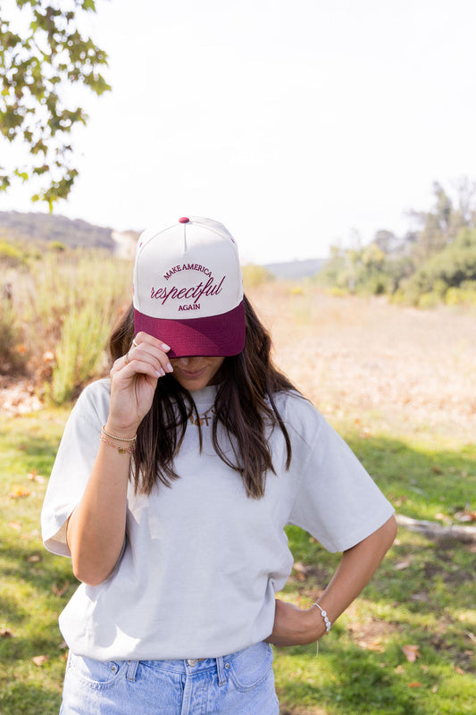Make America Respectful Again Hat - Burgundy
