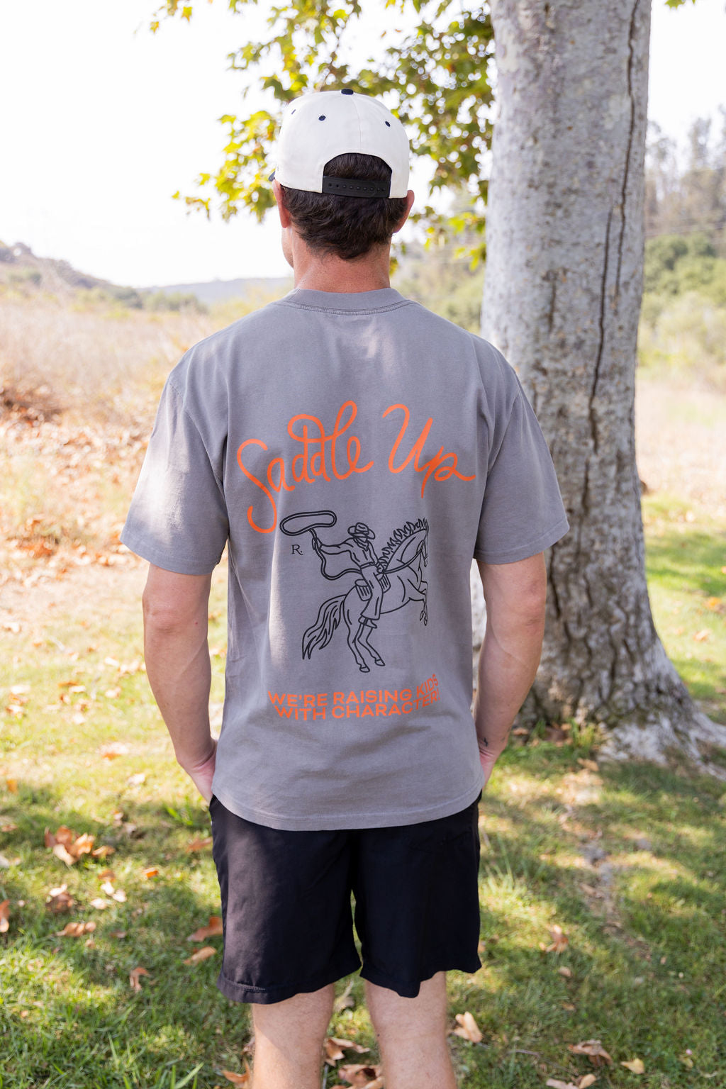 Saddle Up Tee Washed Gray