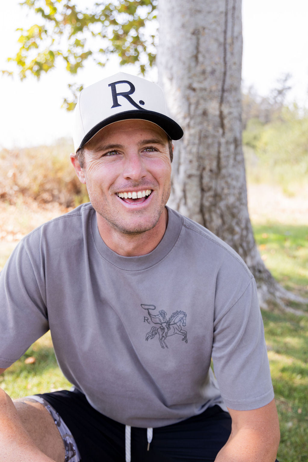 Saddle Up Tee Washed Gray